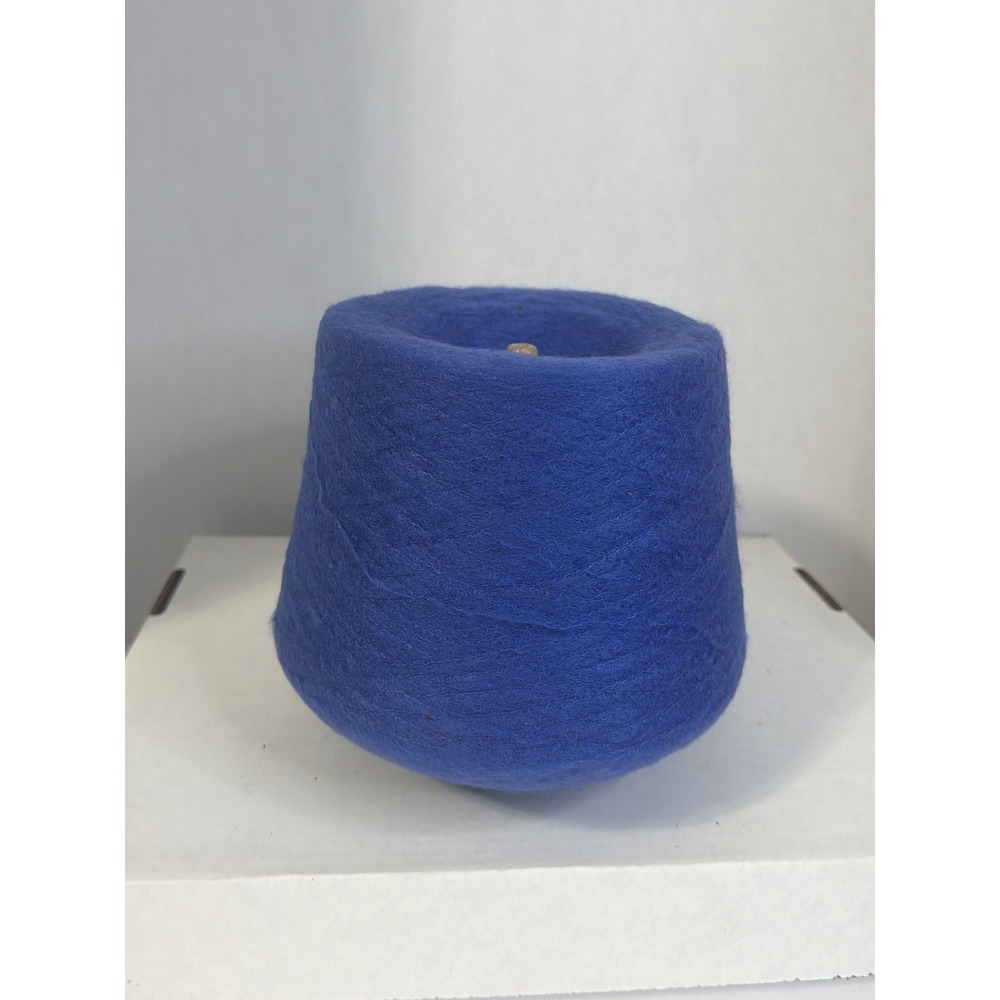 Igea Maria Italian Mohair Blend Yarn Cone Royal Blue Made in Italy 5oz